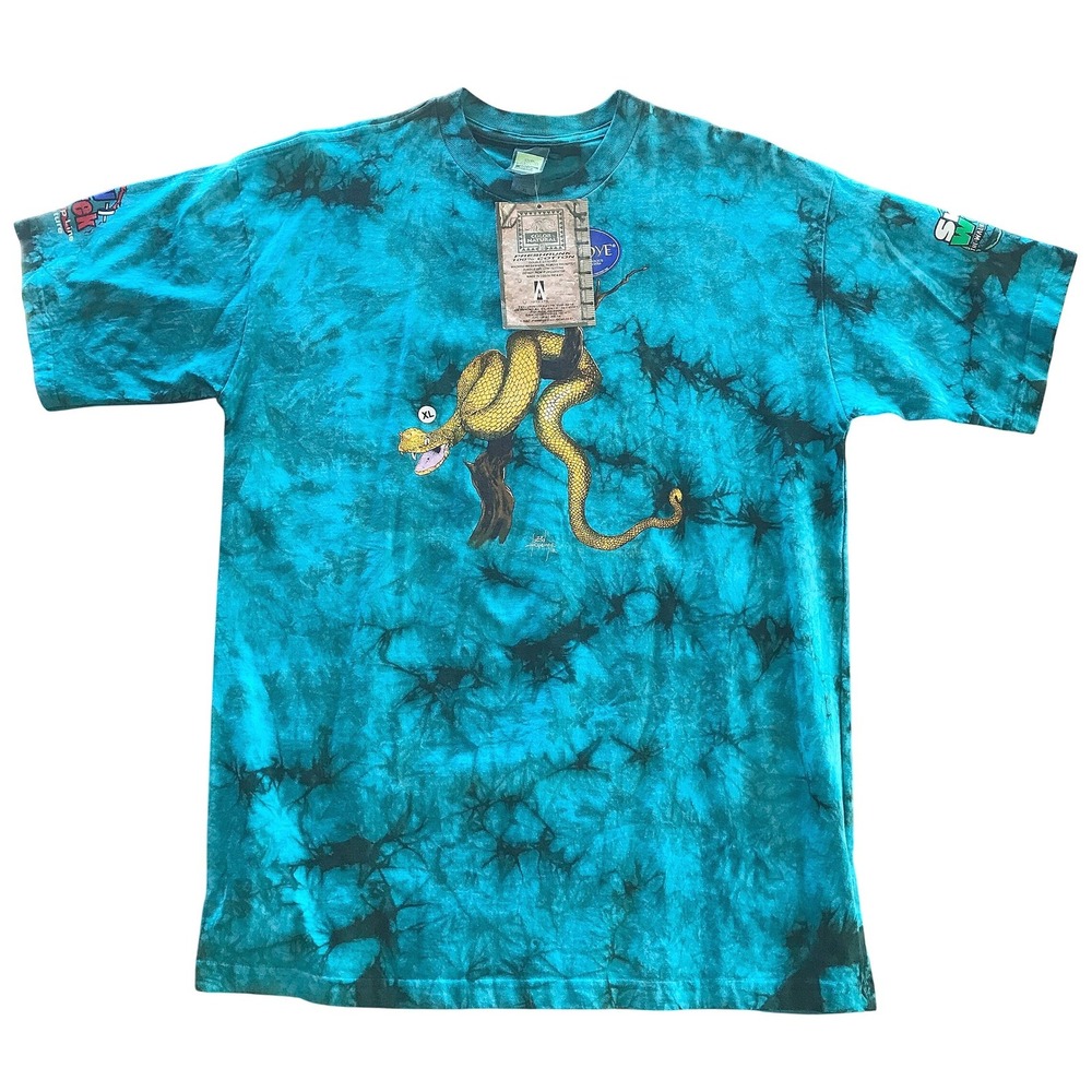 Color Natural Snake Tie Dye T-Shirt XL Costa Rica Sky Trek Zip Line Sky Walk Tee
